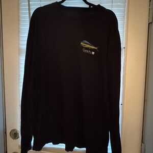 Quiksilver Black Long Sleeve Tee with fish